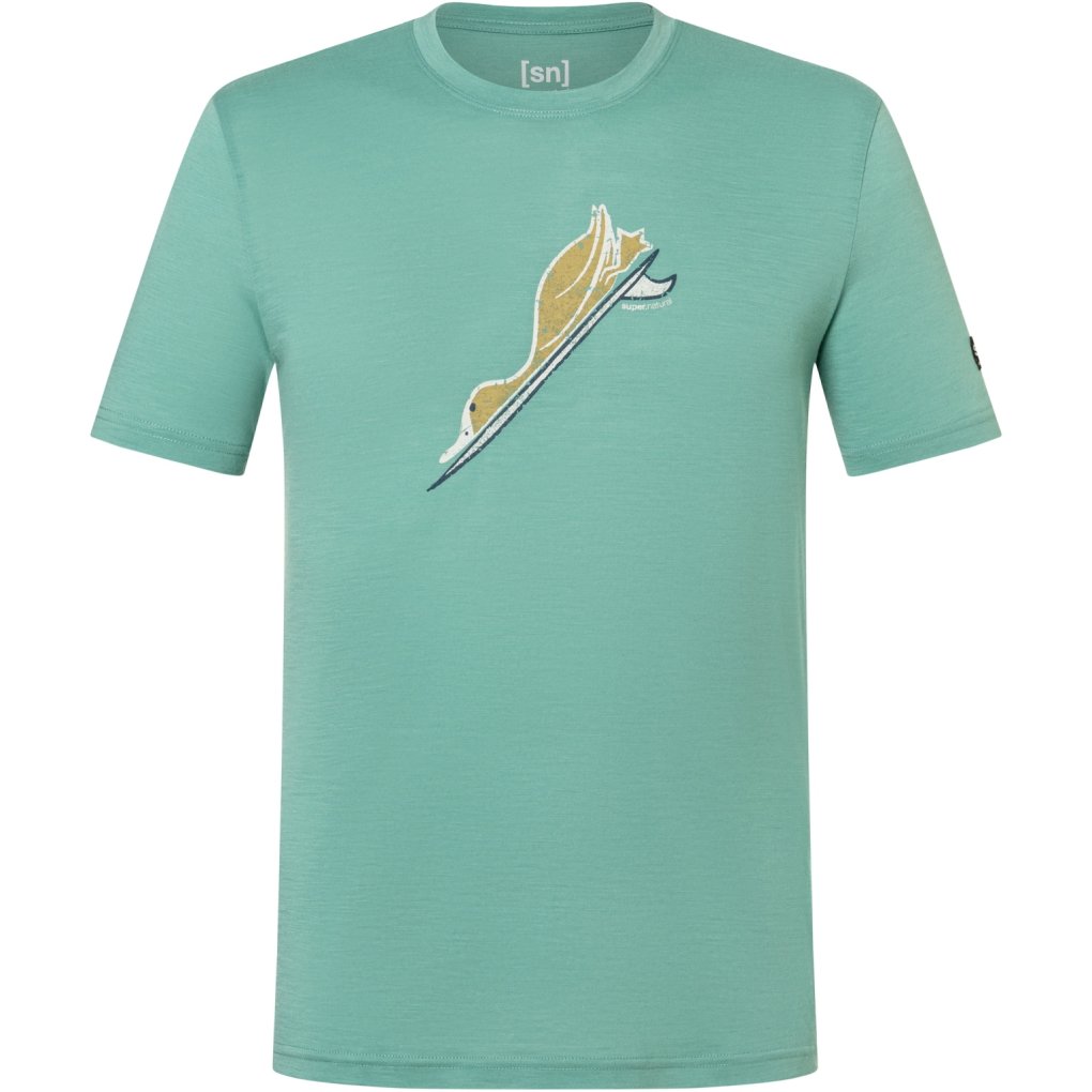 SUPER.NATURAL Duck Dive Tee Men - Lagoon Green/Various
