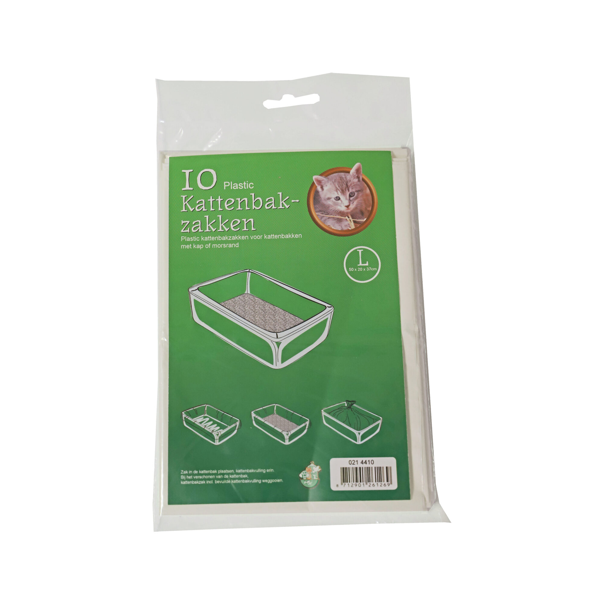 Boon Cat Litter Bag - White - XL - 51 x 20 x 46 cm - 10 pieces