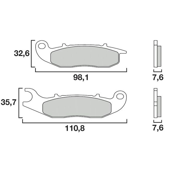 Plaquettes de freins Brembo Organique avantRef : 07GR03CC