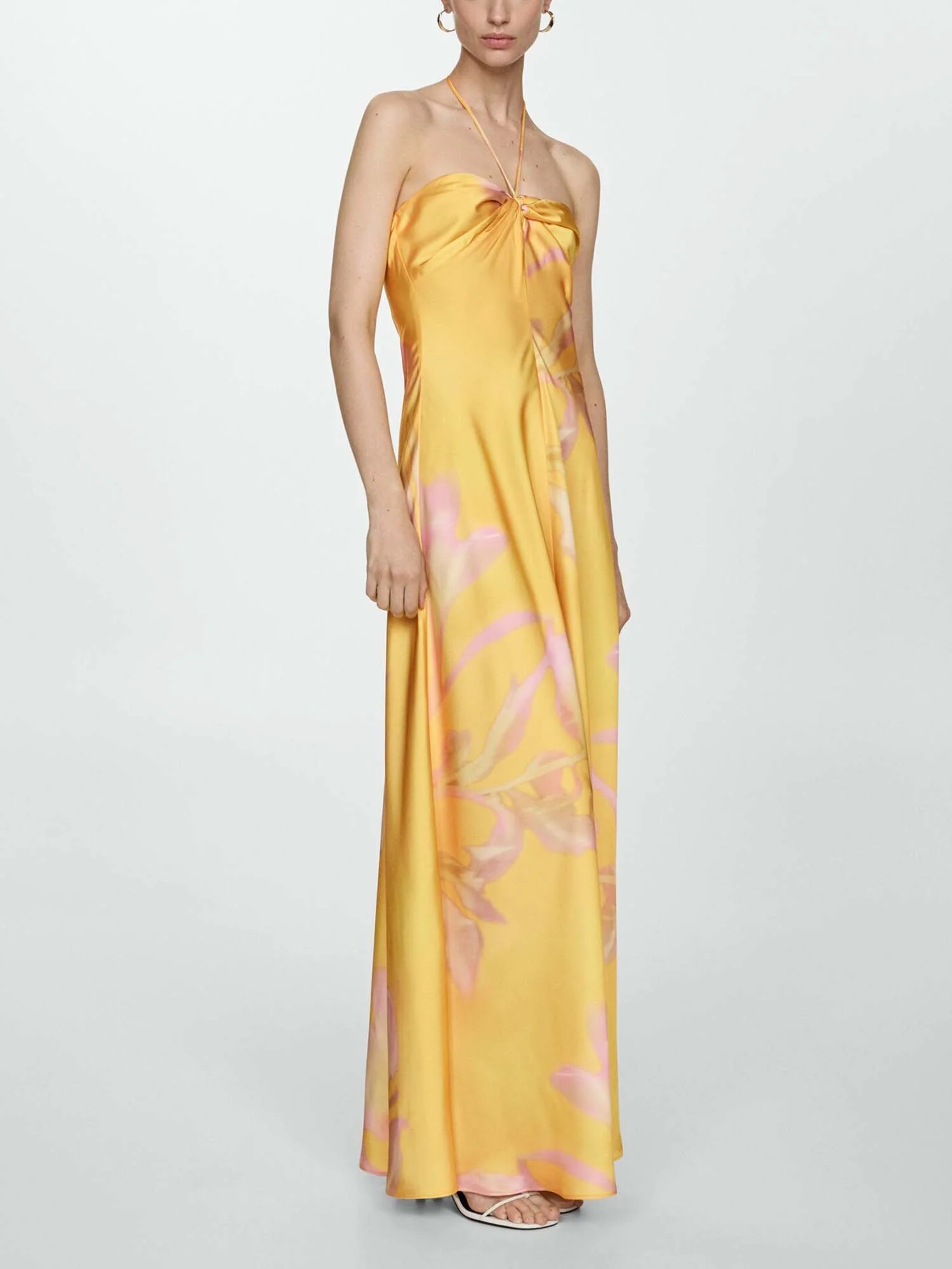 Yellow Halter Maxi Dress