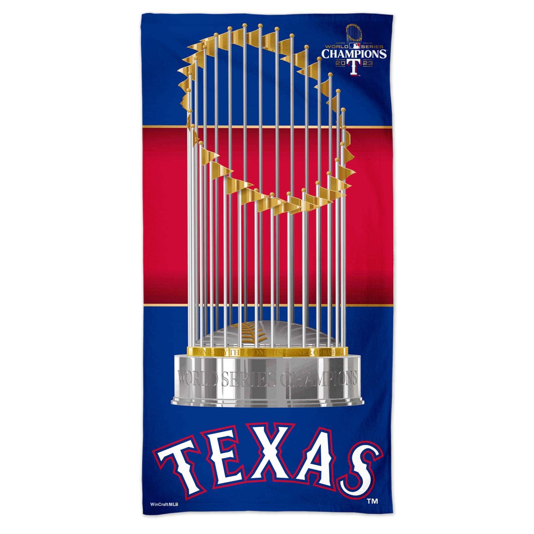 Texas Rangers 2023 World Series Champions MLB Beach Towel