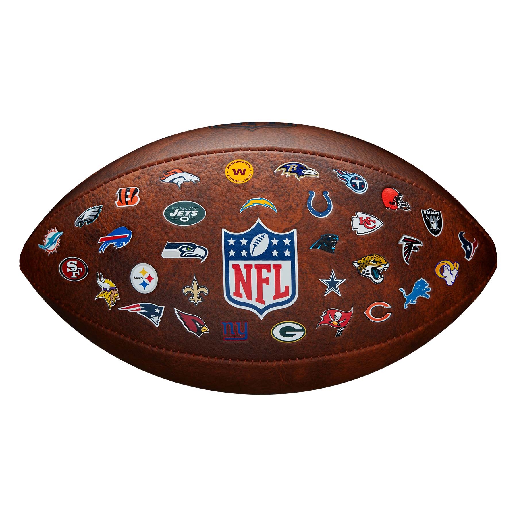 NFL Team Logos Throwback Wilson Junior Size Football