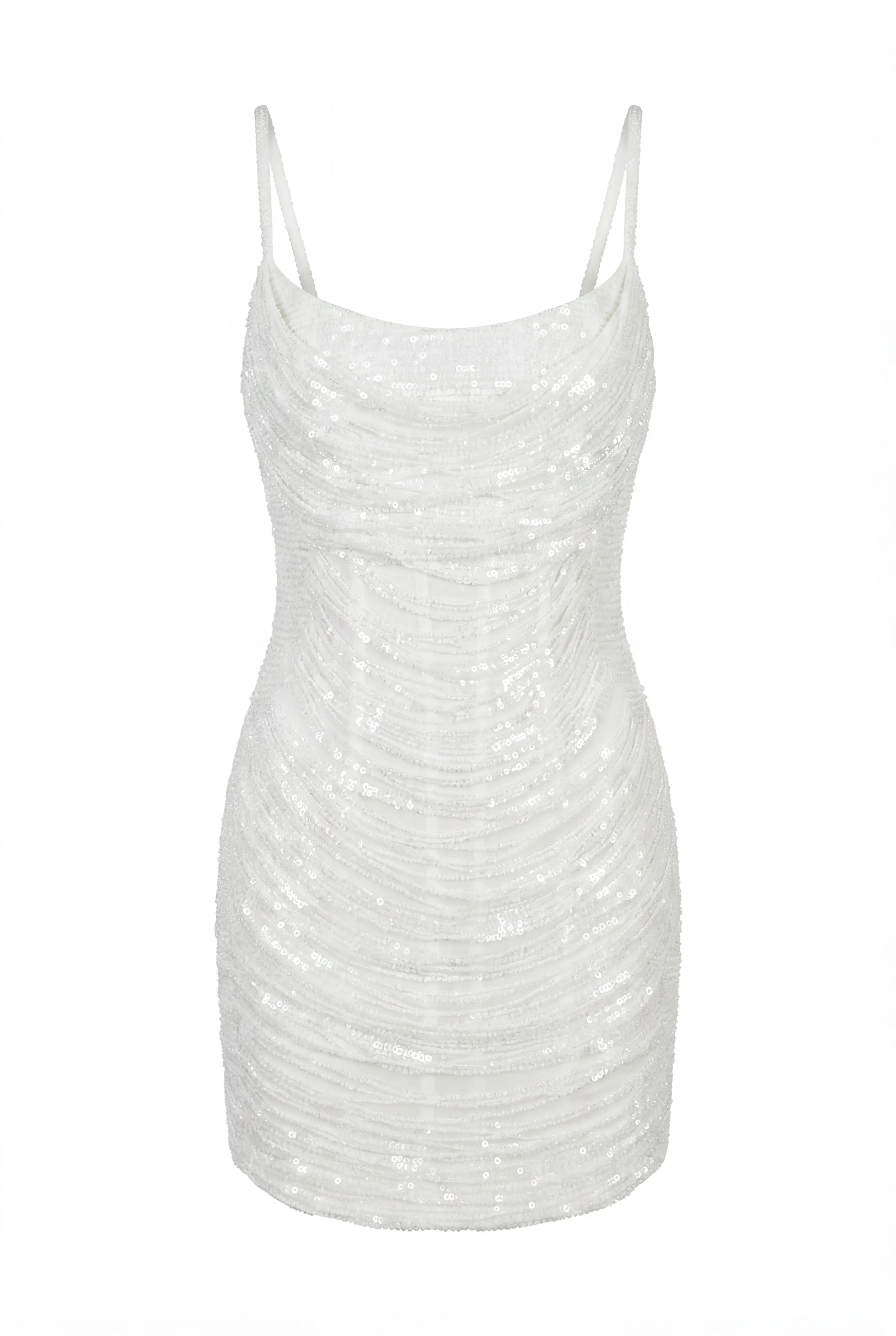 Ivory Corset Mini Dress with Sequins