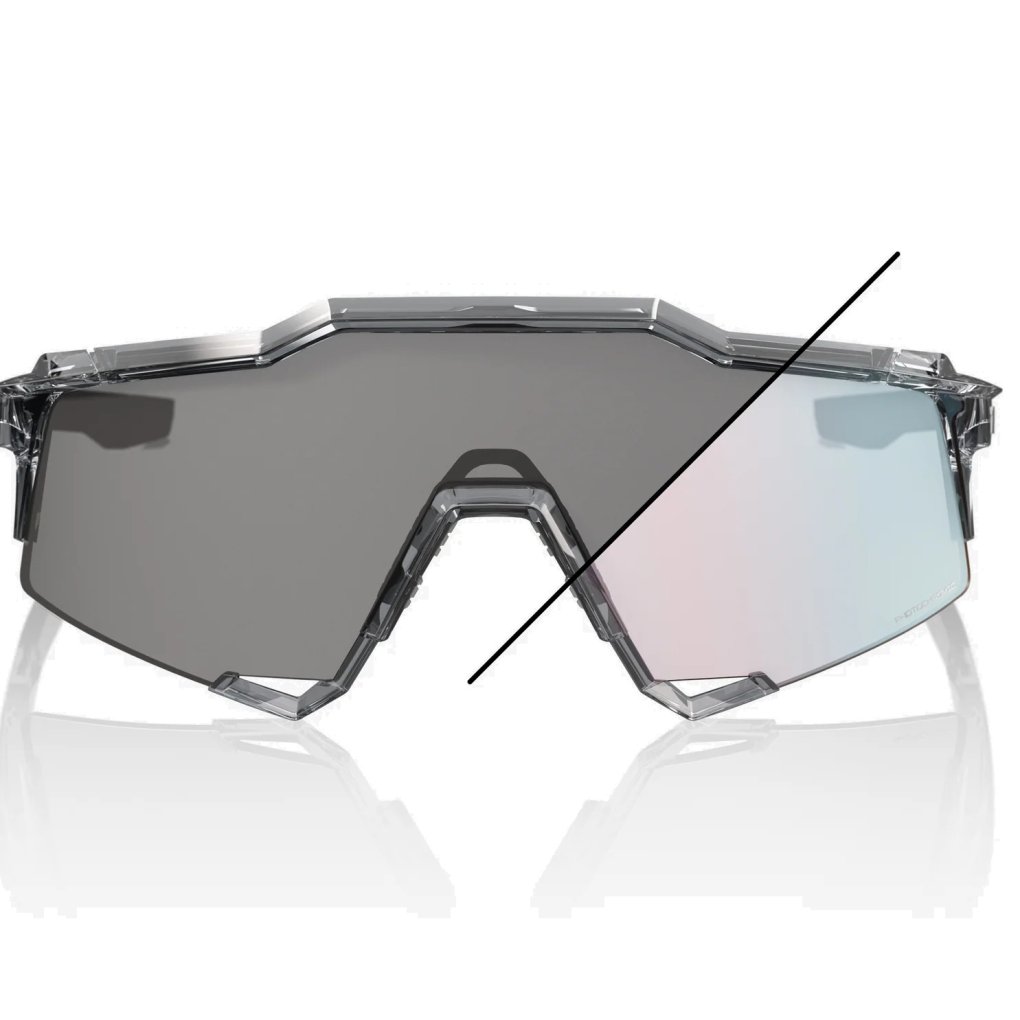 100% Speedcraft Photochromic Glasses - Polished Translucent Grey - Rose Gold Mirror