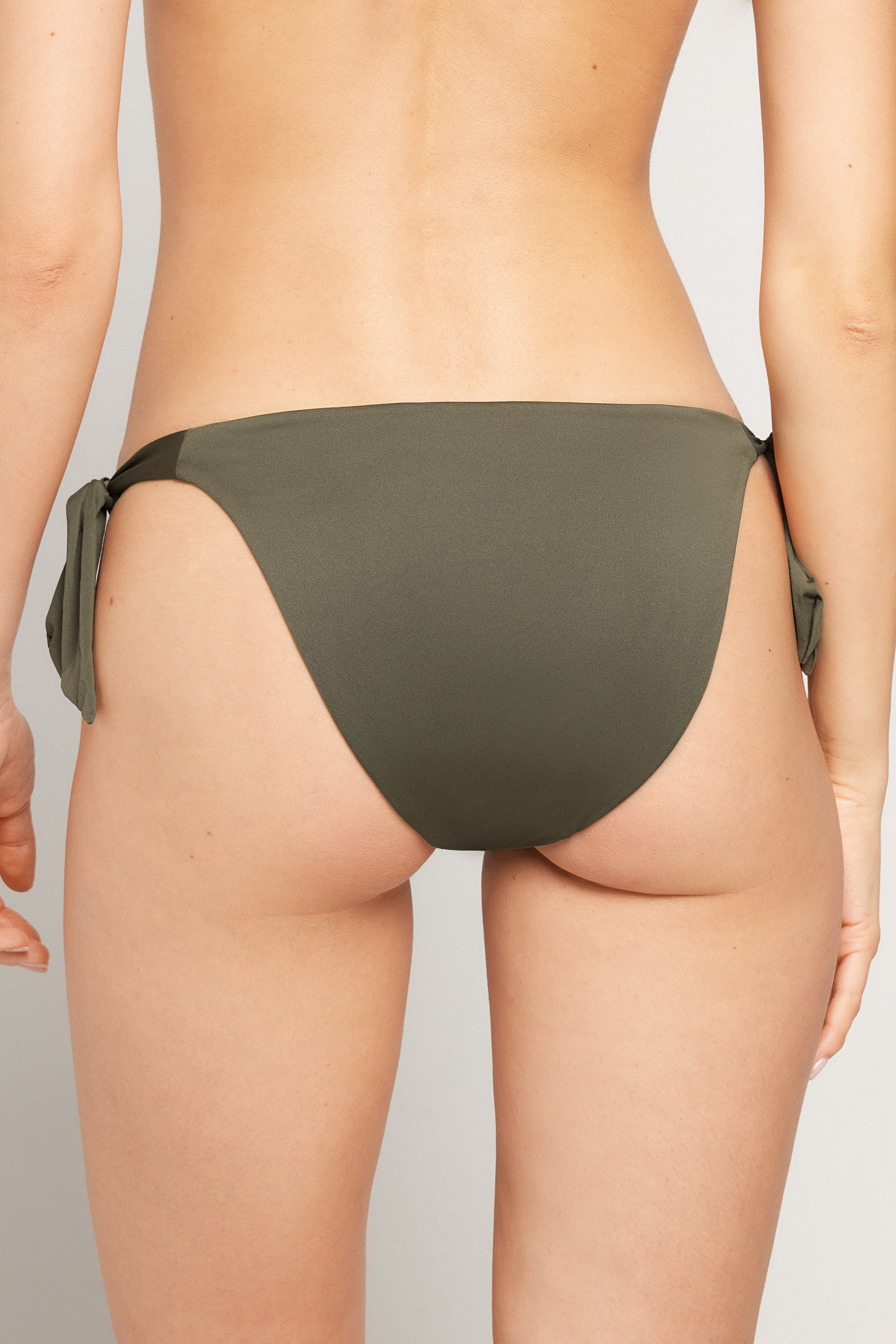 Timeless Look Camo Green Bikini Bottoms with Ties