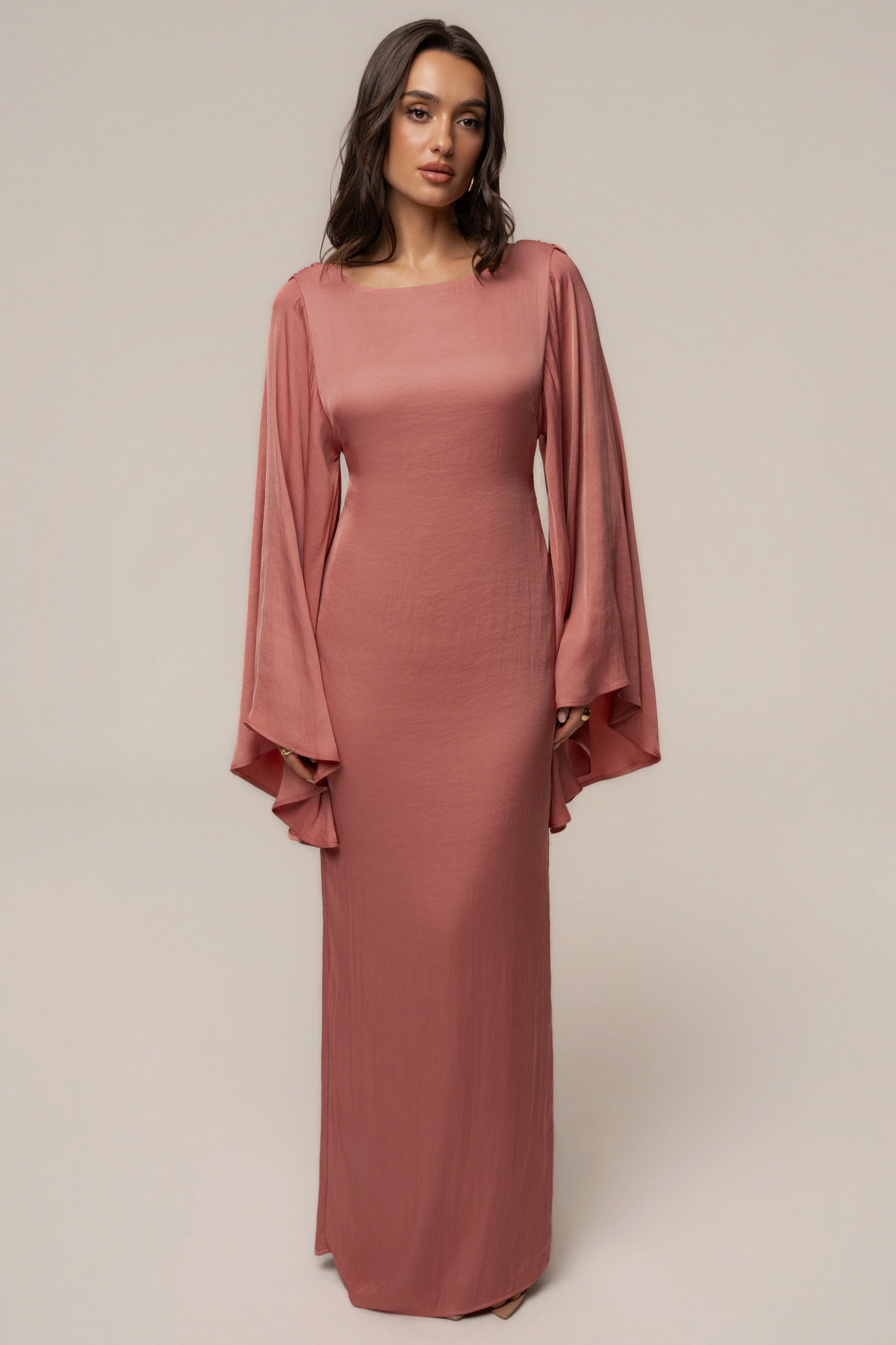 Peach Soft Current Maxi Dress