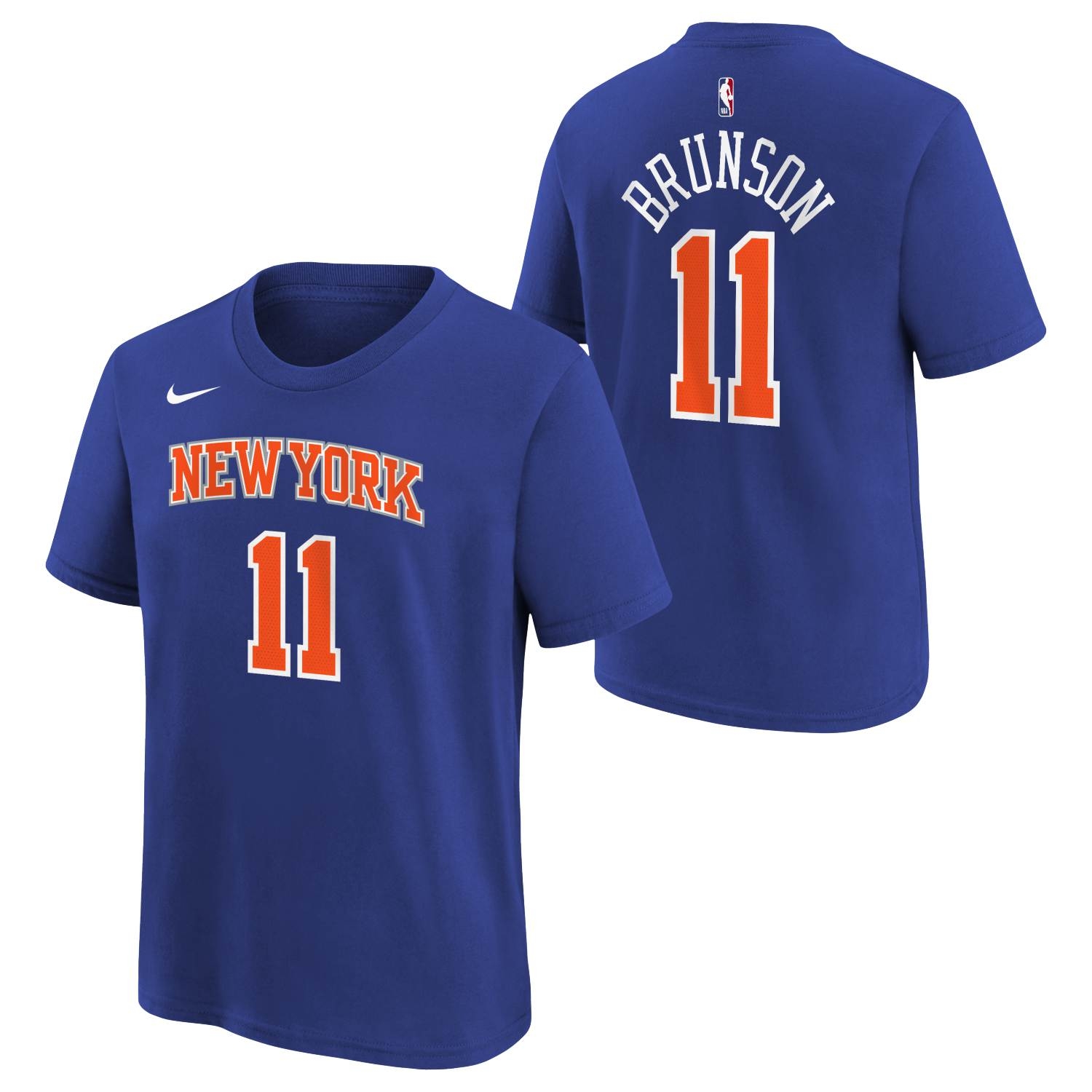 Jalen Brunson #11 New York Knicks Nike Player NBA T-Shirt Blue (YOUTH)