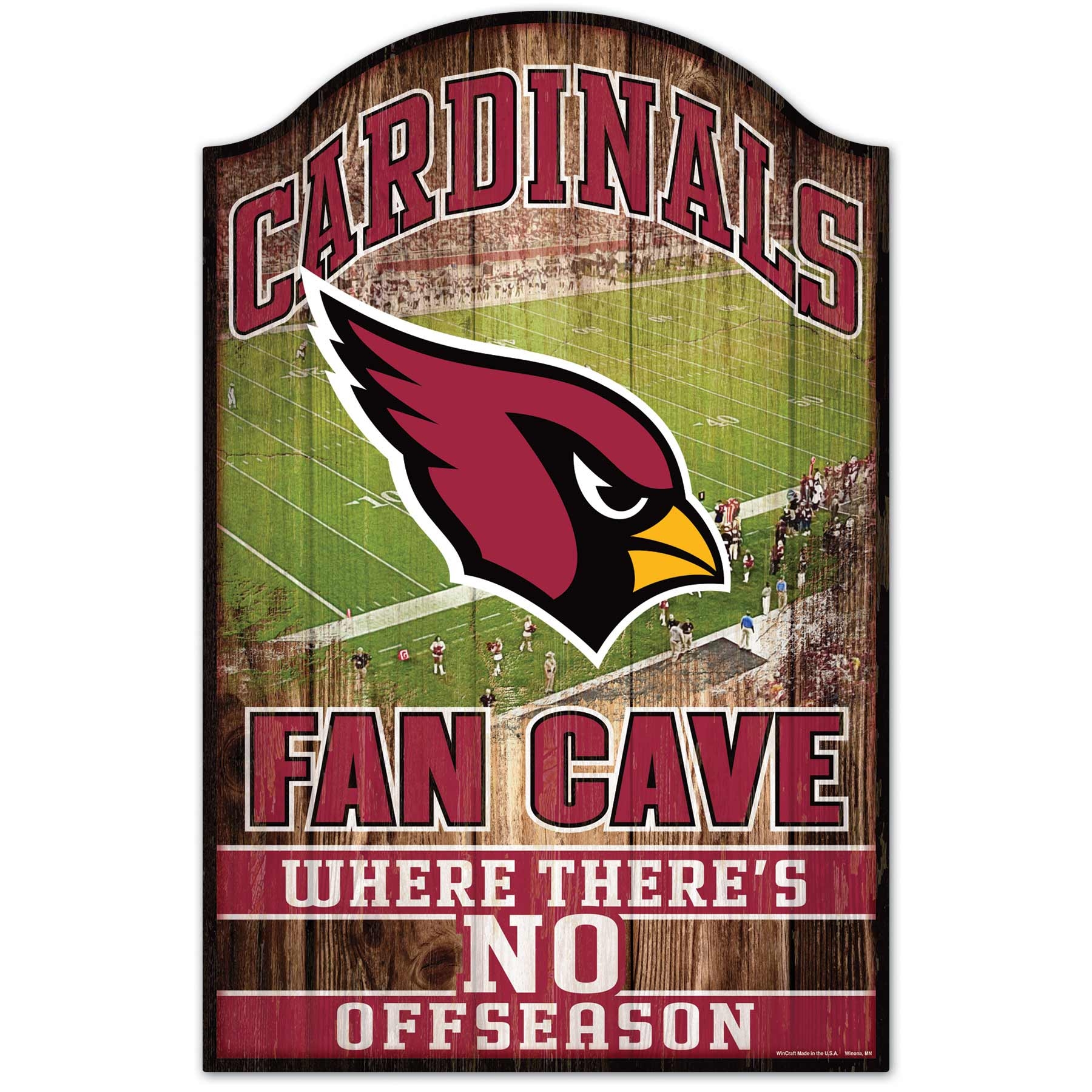Arizona Cardinals WinCraft NFL Fan Cave Wood Sign