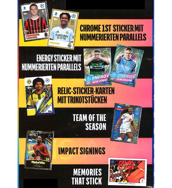 Topps Champions League Stickers 2024/25 - Box With 50 Packets