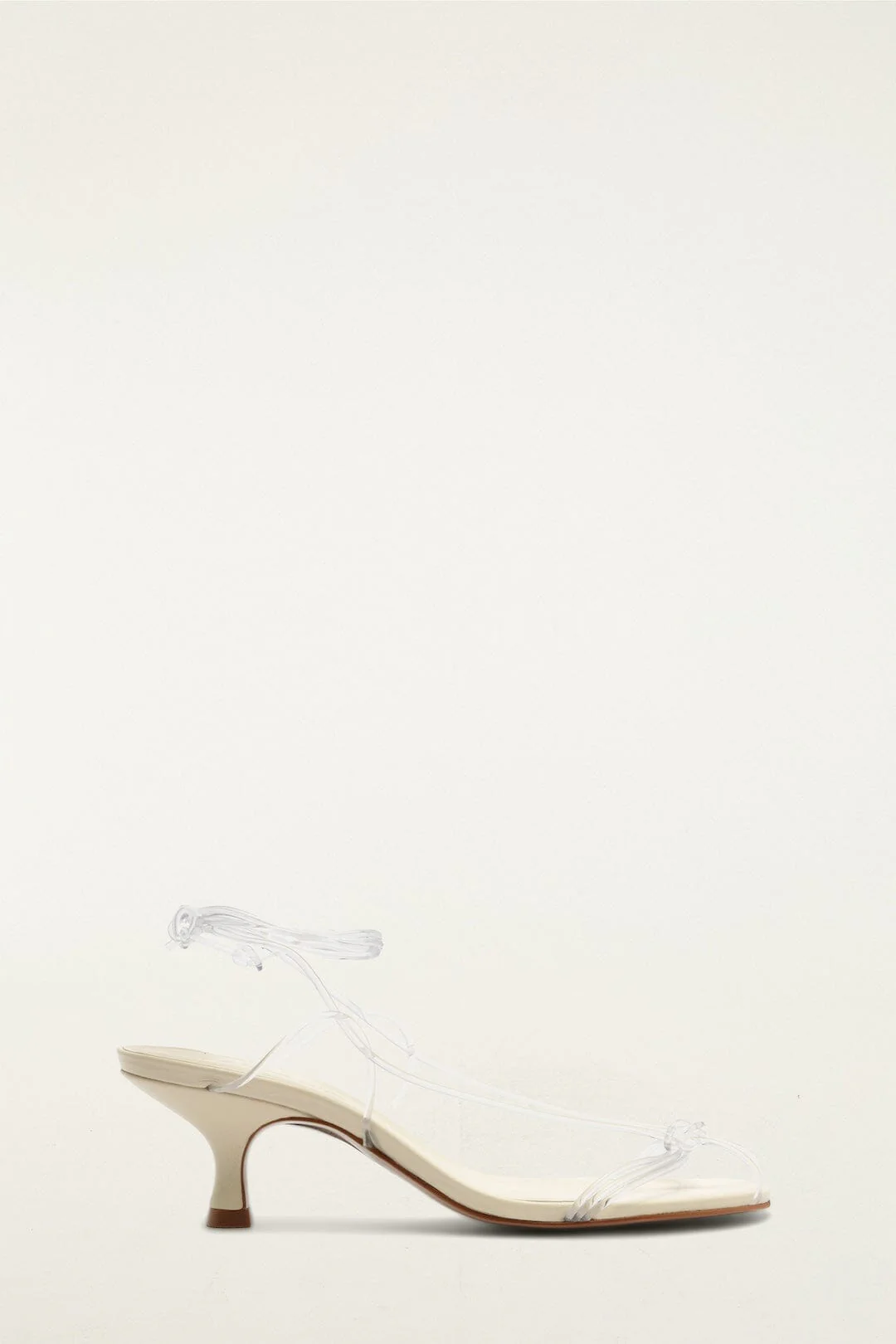 White Spaghetti Jelly Kitten Heeled Sandal