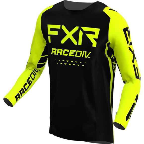 FXR PODIUM OFF-ROAD BLACK/HIVIS 2022 cross jersey - BlackRef: FXR0177