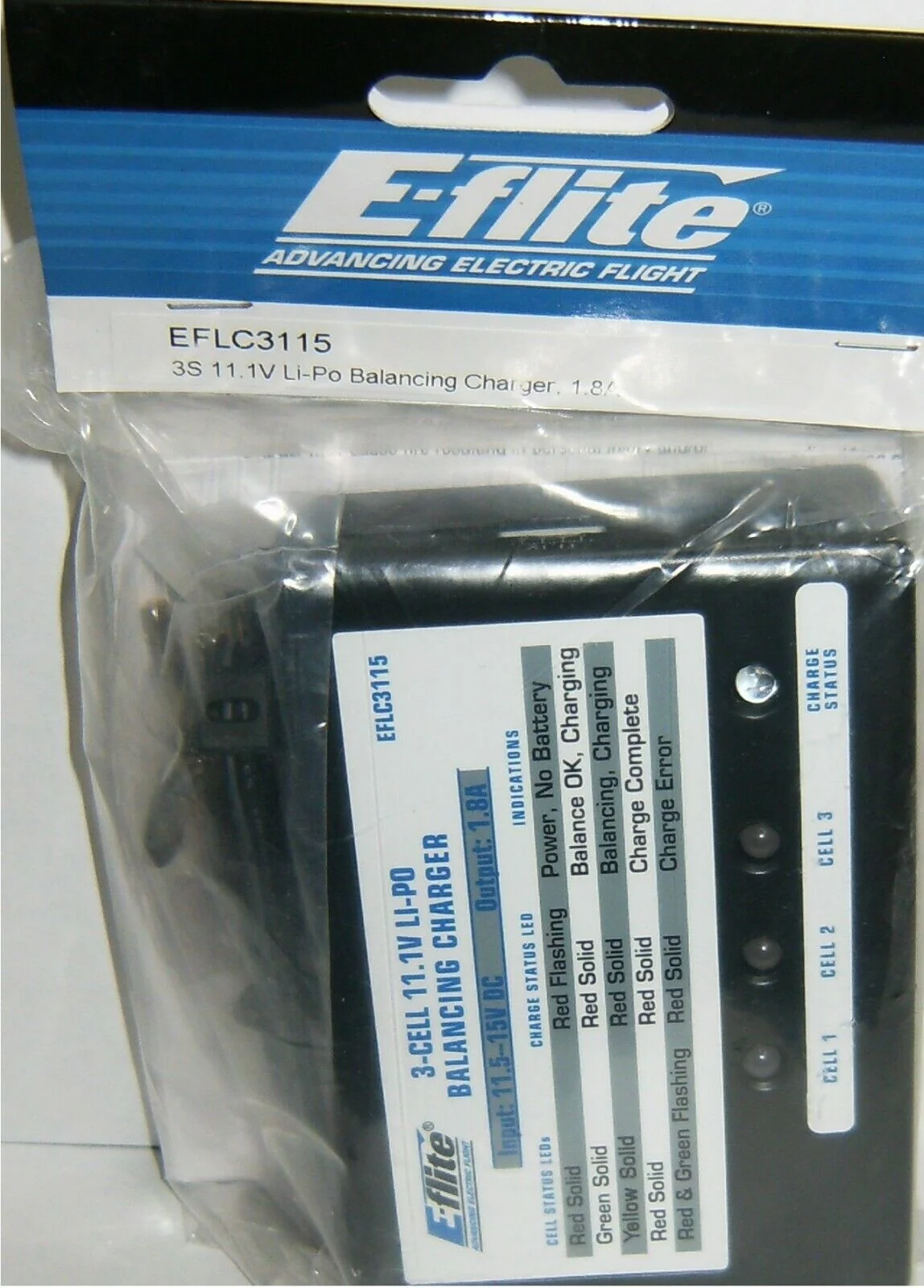 3S 11.1V LiPo Balancing Charger E-flite EFLC3115