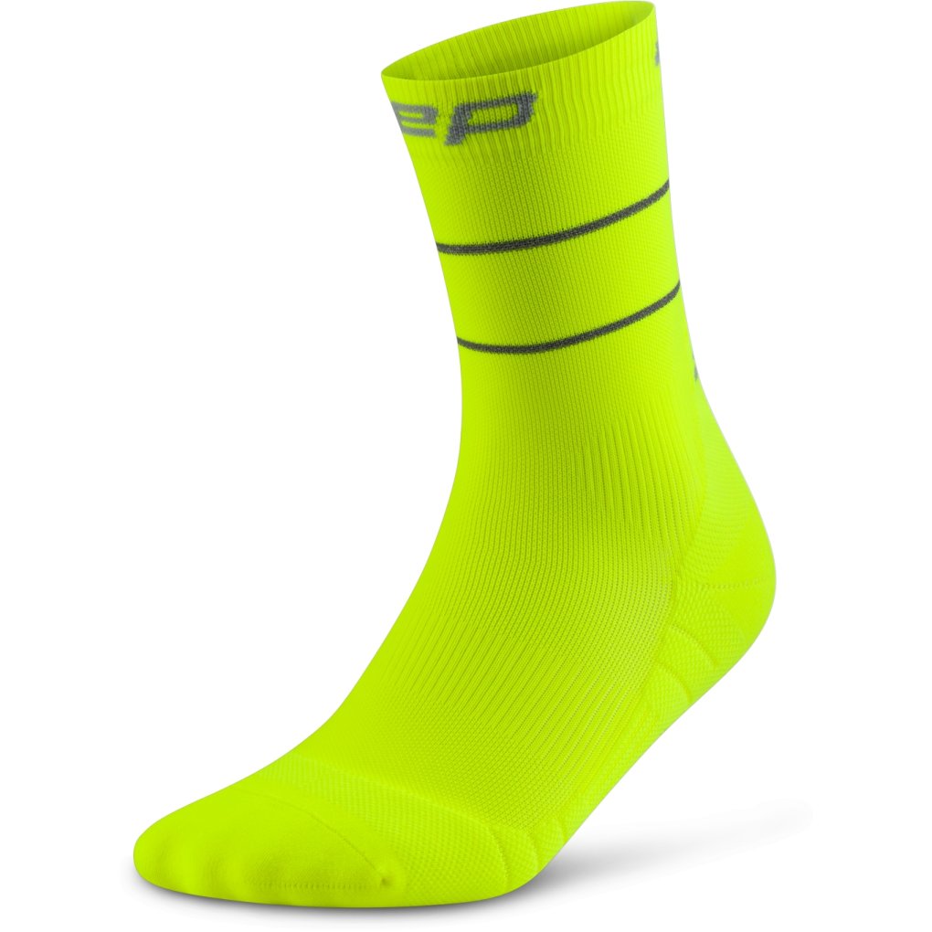 CEP Pro Run Reflective Mid Cut Compression Socks Men - neon yellow