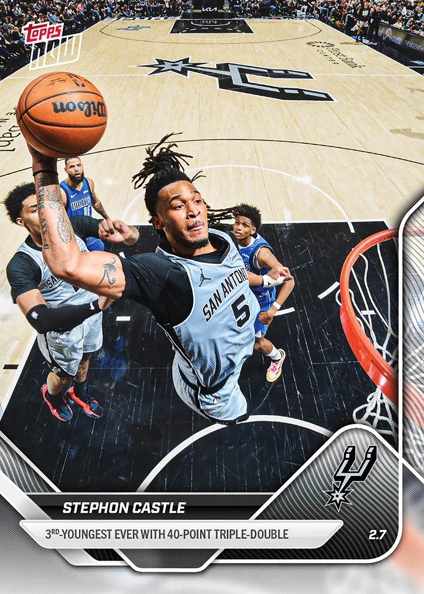 Stephon Castle - 2025-26 NBA Topps NOW® - Card 164 - PR: 3105
