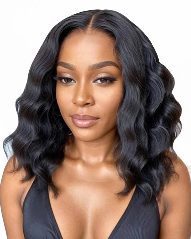 Ophirawig 6x5 invisible knots Glueless Deep Wave Wig Pre-cut Lace Natural Black Beginner Friendly