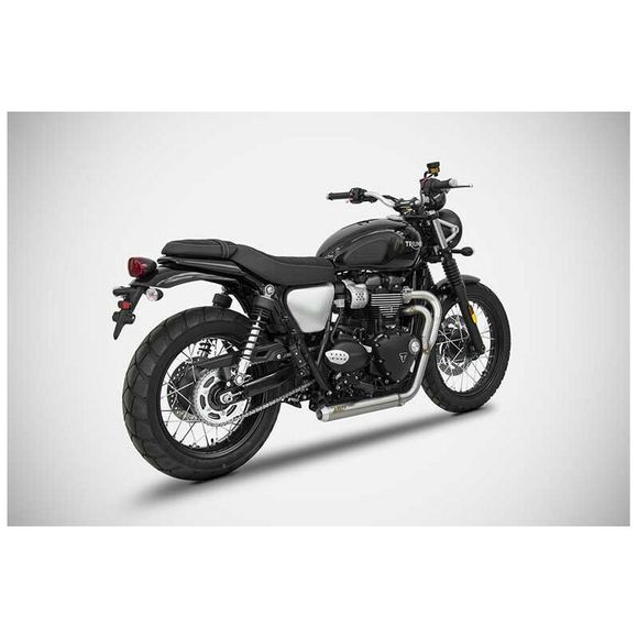 Zard Complete Low cross Stainless Steel Exhaust Line - Black Stainless TipRef: ZAD00801A / ZTP079S00SSR-B