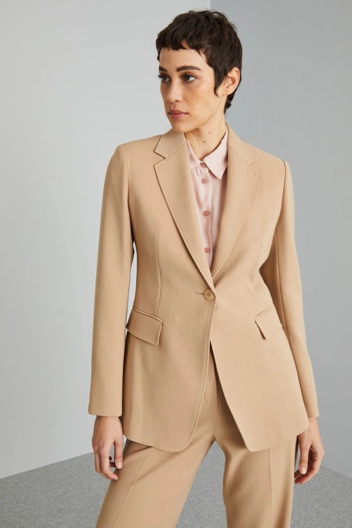 Single-button blazer - BISCUIT