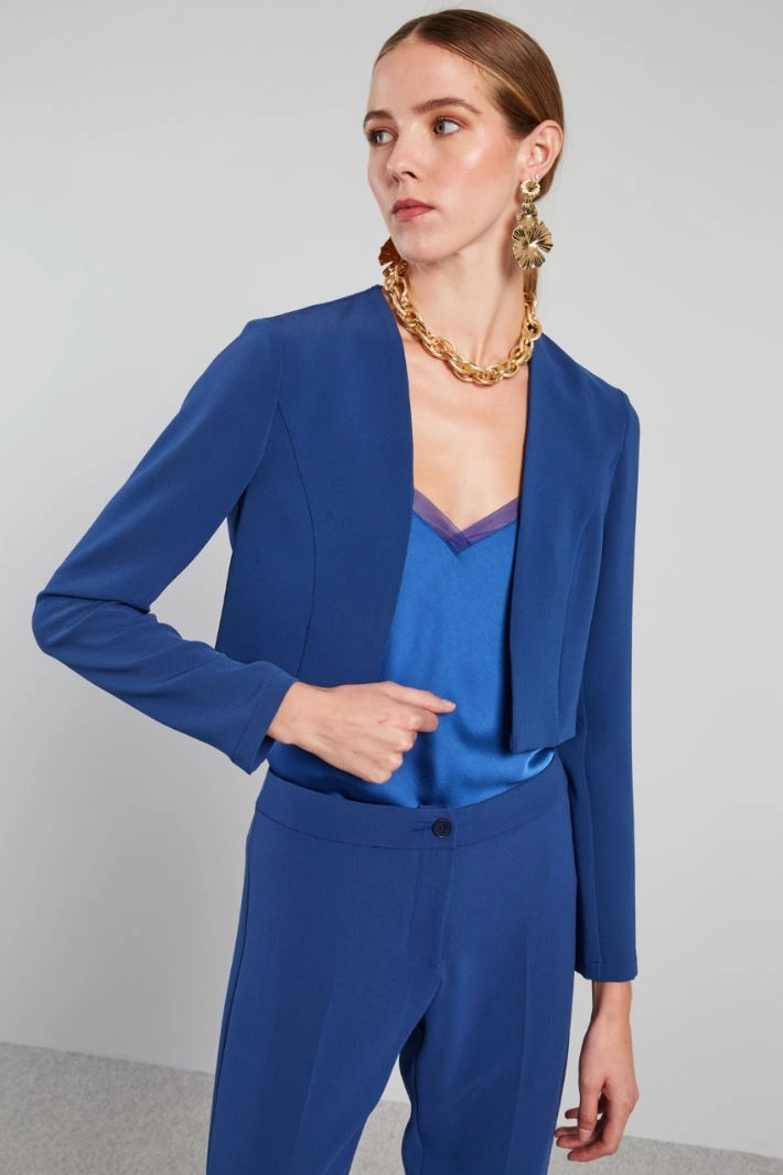 Straight cady bolero - LIGHT BLUE