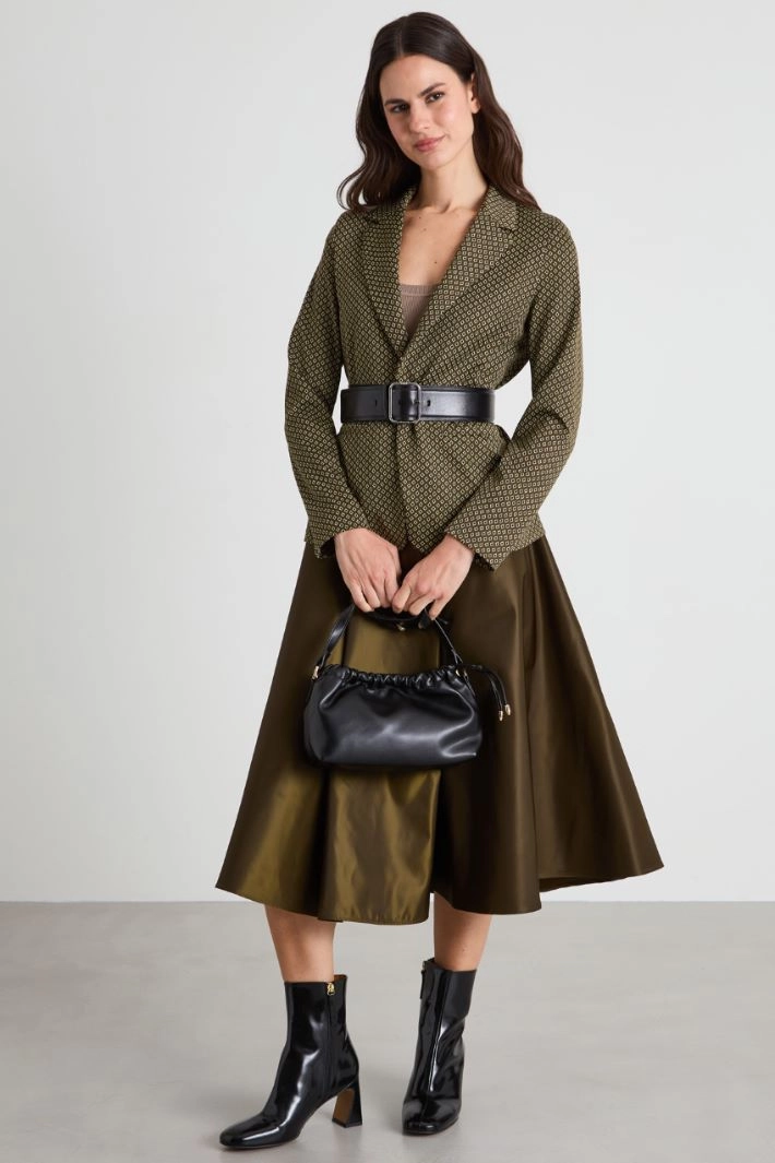 Skirt in technical fabric - KHAKI GREEN