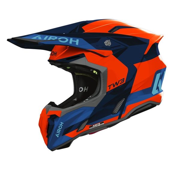 Casque cross Airoh TWIST 3 - FANCY 2026 - Bleu / OrangeRef : AR1534