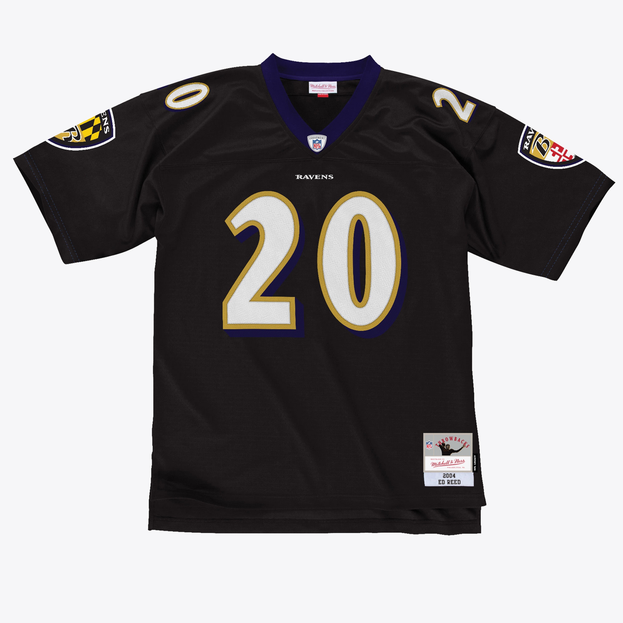 Ed Reed #20 Baltimore Ravens Mitchell & Ness Throwback NFL Jersey Black