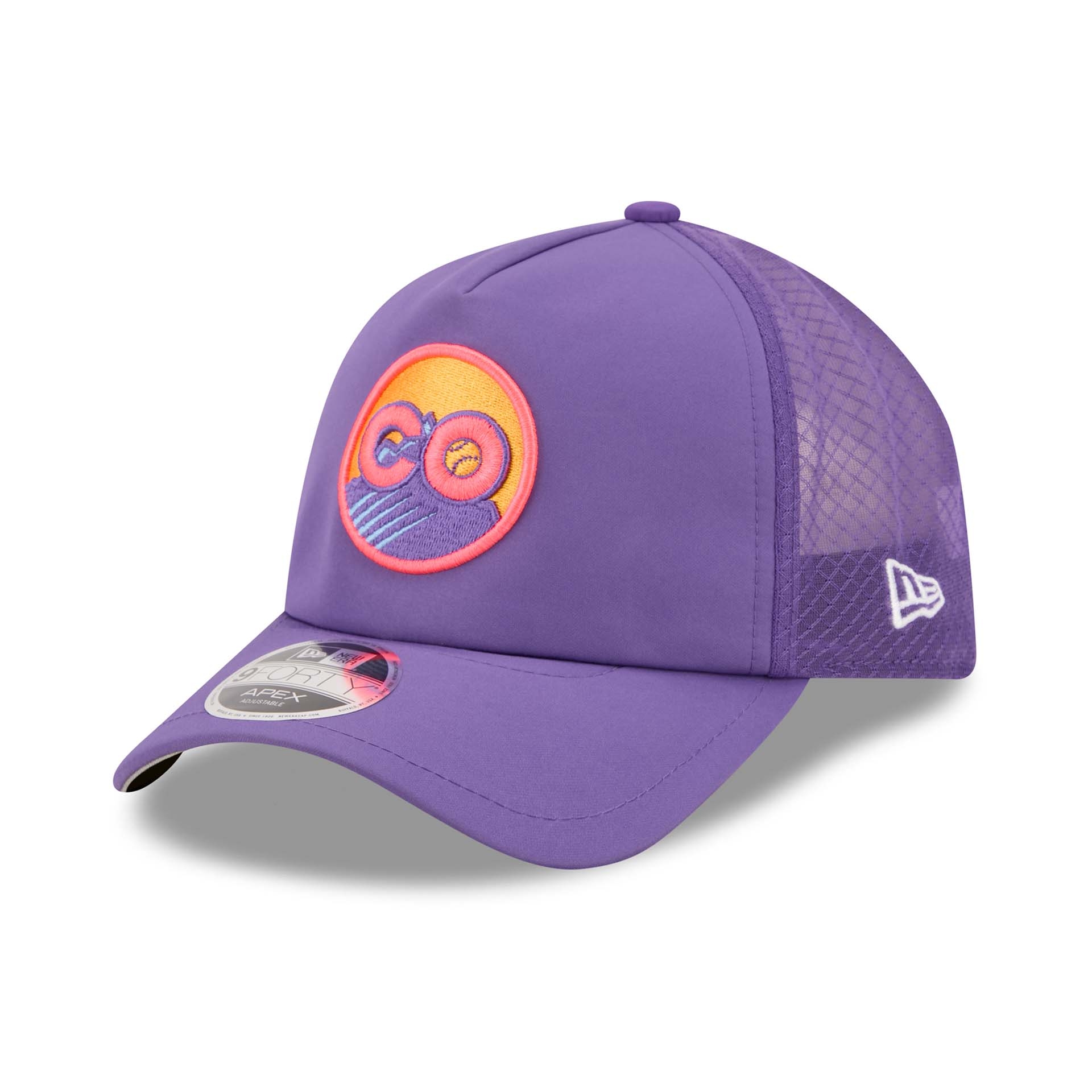 Colorado Rockies 2026 MLB City Connect 9FORTY APEX Trucker Cap Purple