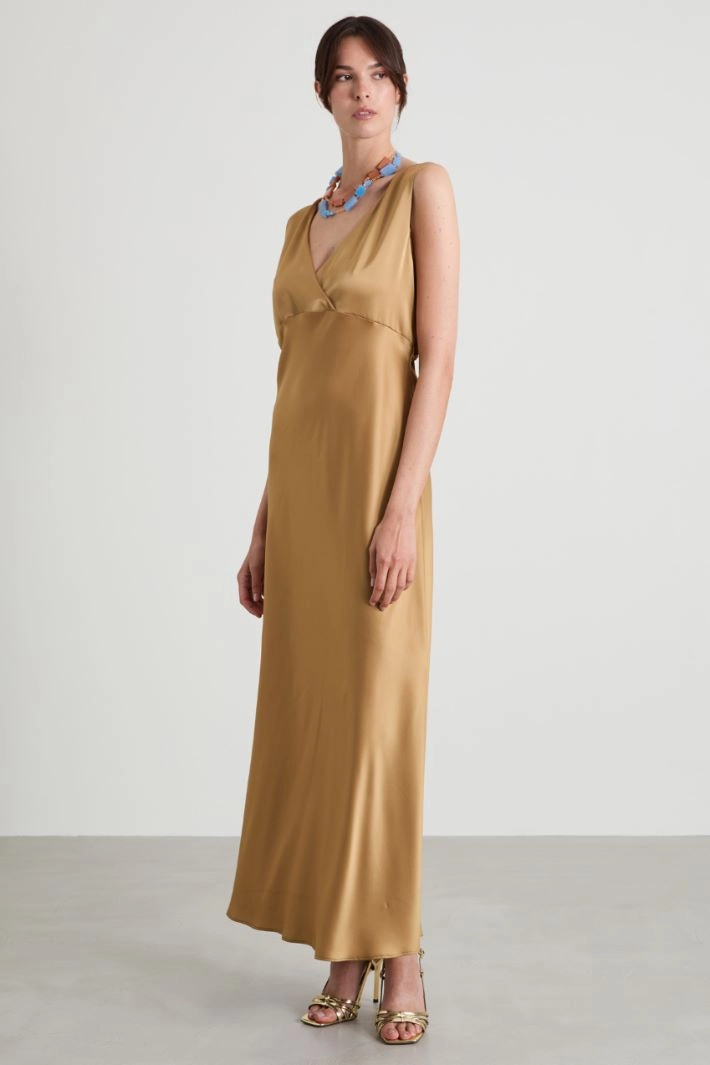 Long satin dress - HONEY
