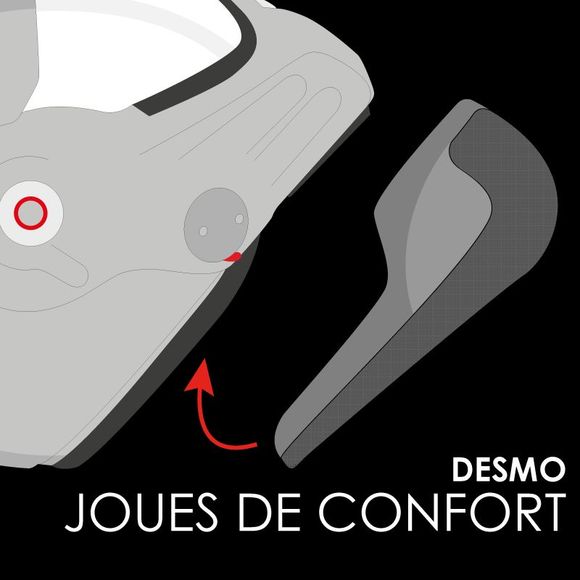 ROOF KIT RO32 DESMO cheek pads - BlackRef: RO0195