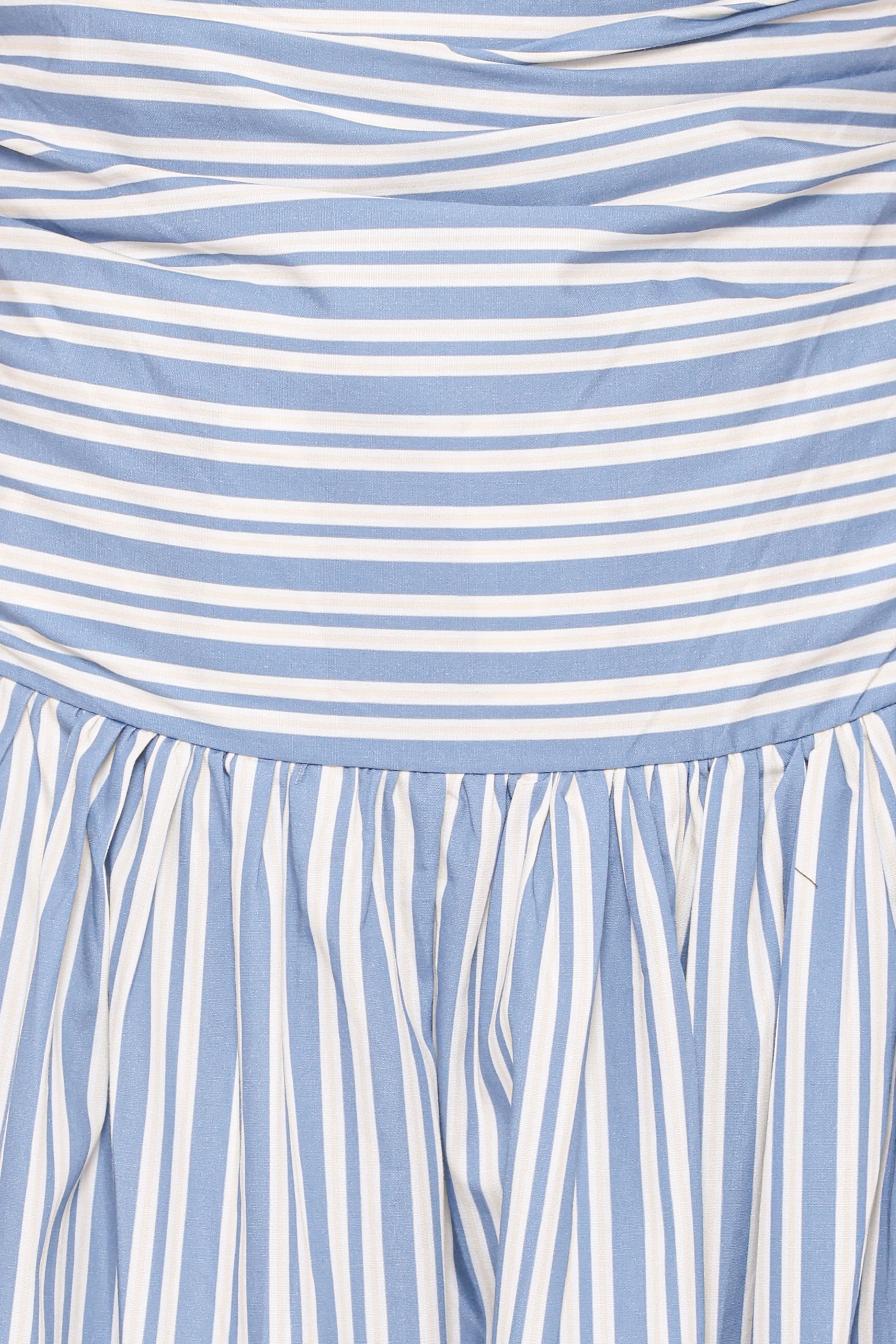 Carlisle Maxi Dress - Blue Stripe