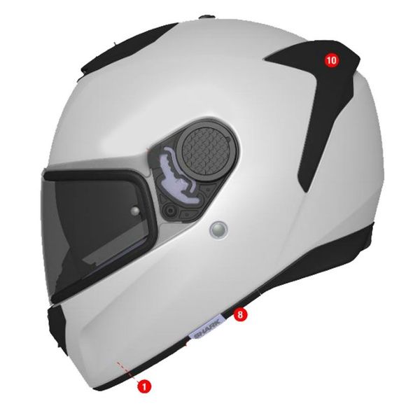 Shark SPARTAN / SPARTAN 1.2 anti-eddy bib - BlackRef: sh1191 / ac5060pblktu