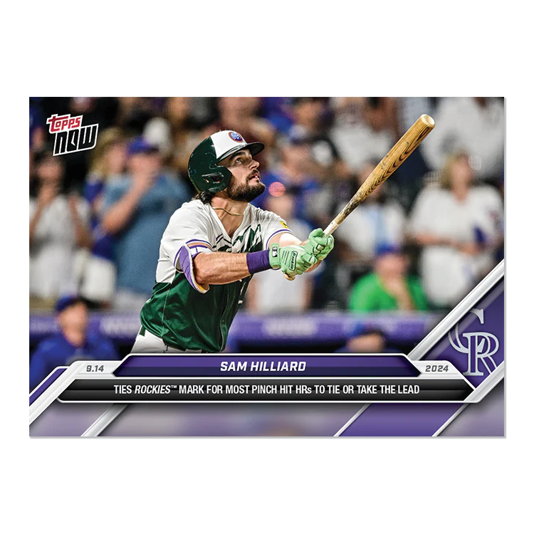 Sam Hilliard - 2024 MLB TOPPS NOW® Card 698