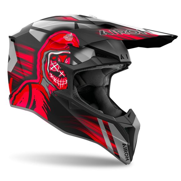 Cross Airoh WRAAAP helmet - Cyber 2024 - Black / RedRef: AR1385