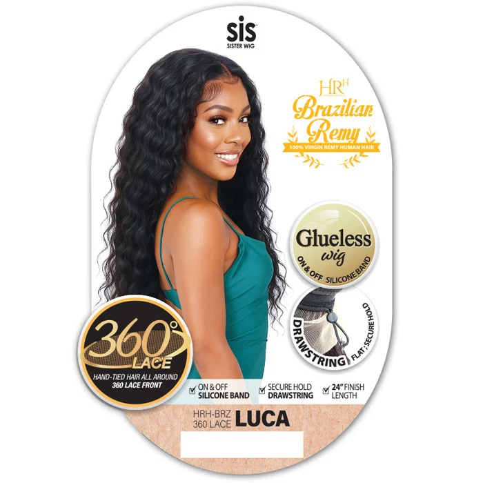 Zury Sis HR Brazilian Remy Glueless 360 HD Lace Front Wig - LUCA - 100% Virgin Remy Human Hair