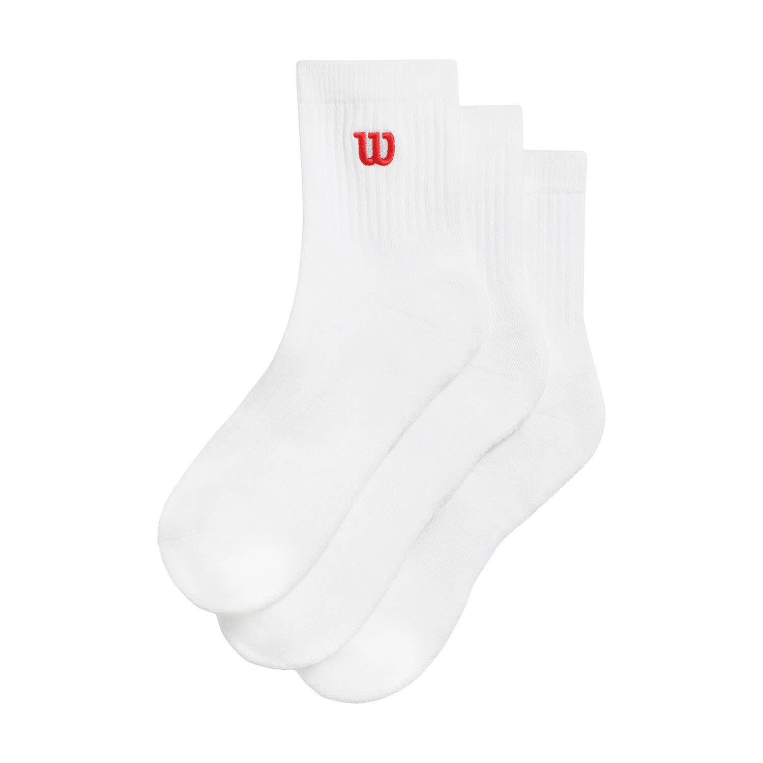 3 PACK WILSON QUARTER TOP SOCKS WHITE