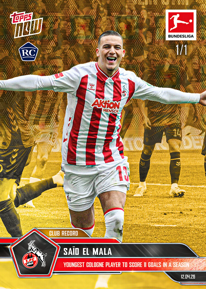 Saïd El Mala - 2025-26 Bundesliga Topps NOW® - Card 169 - PR: 1896