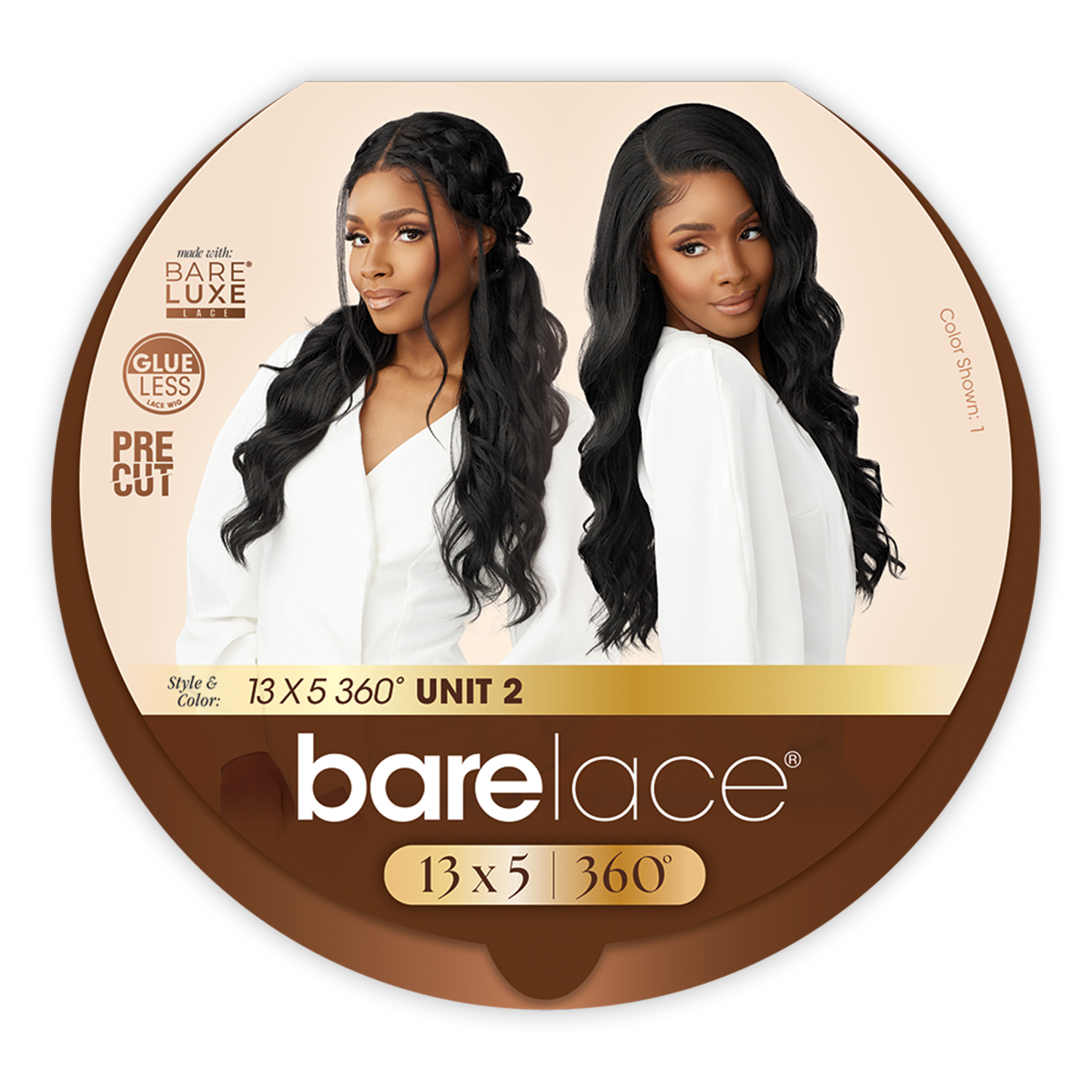 Sensationnel  Human Hair Blend Lace Front Wig  BareLace Glueless 360 13X5 Unit 2