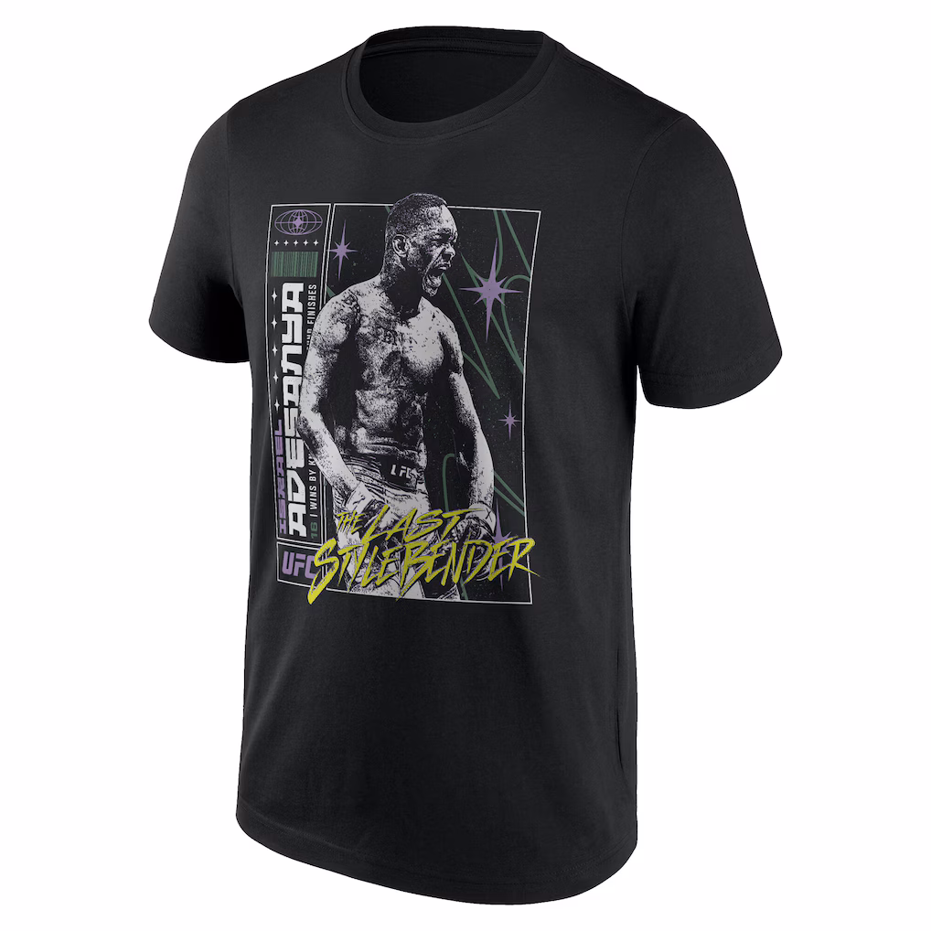 UFC Israel Adesanya Poster T-Shirt - Black - Mens