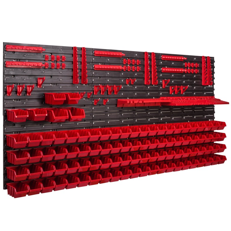 Tool wall 173 x 78 cm with Hooks and 94 Boxes