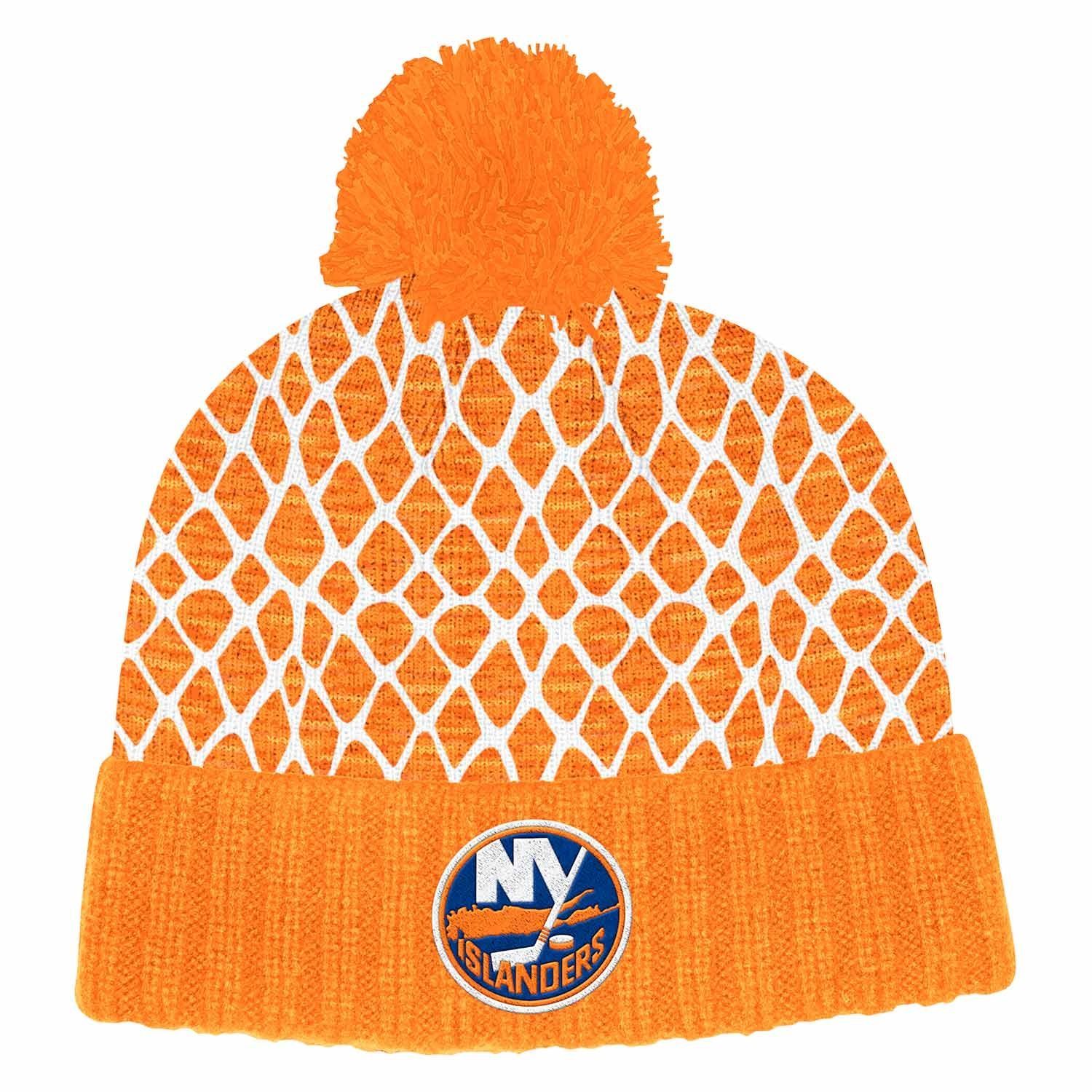 New York Islanders 2019/20 Goal Net NHL Knit Hat /w Pom