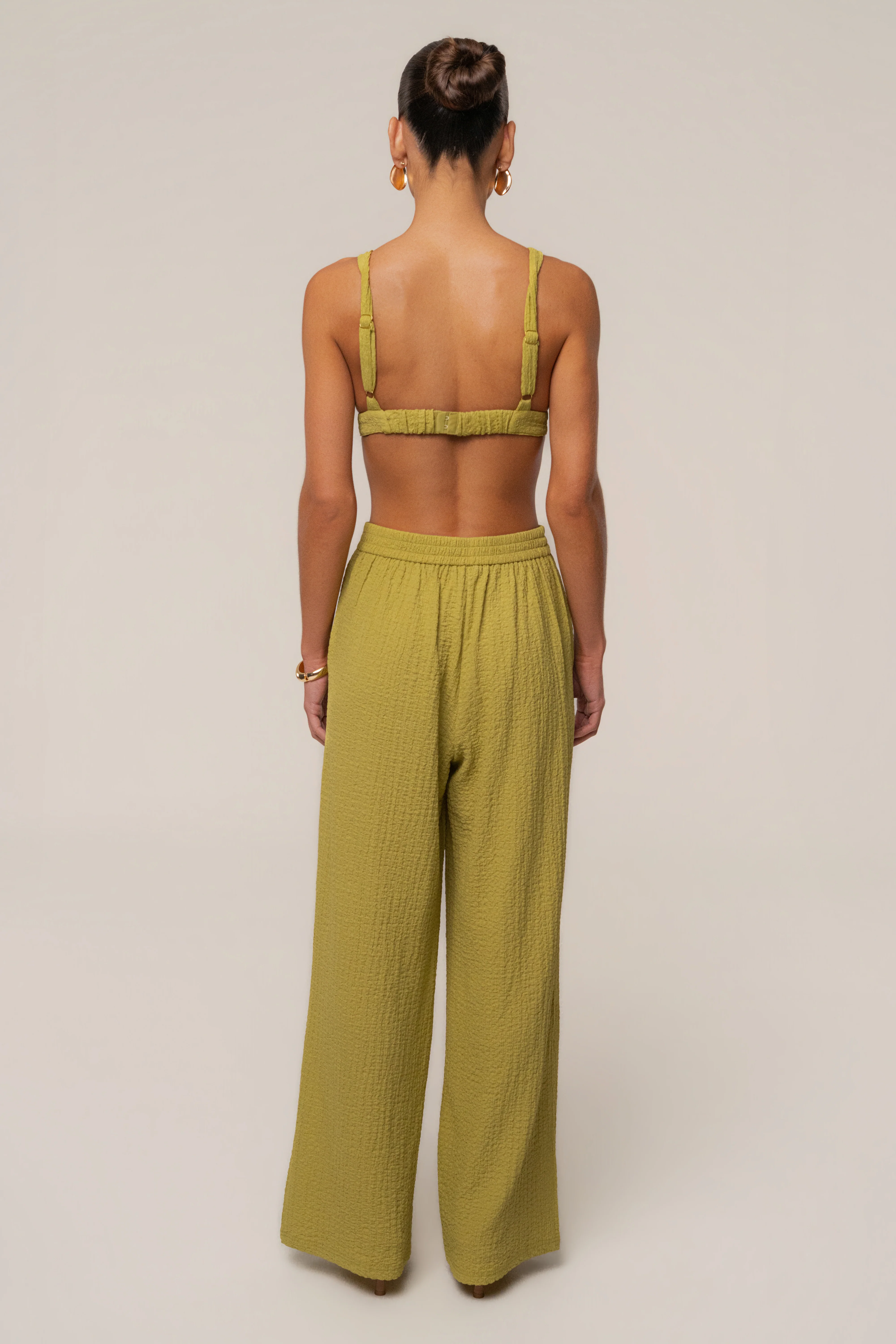 Lime Dockside Crepe Knit Bralette