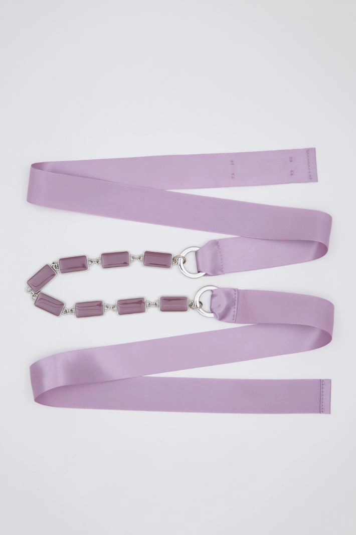 Enamelled-chain belt - LILAC