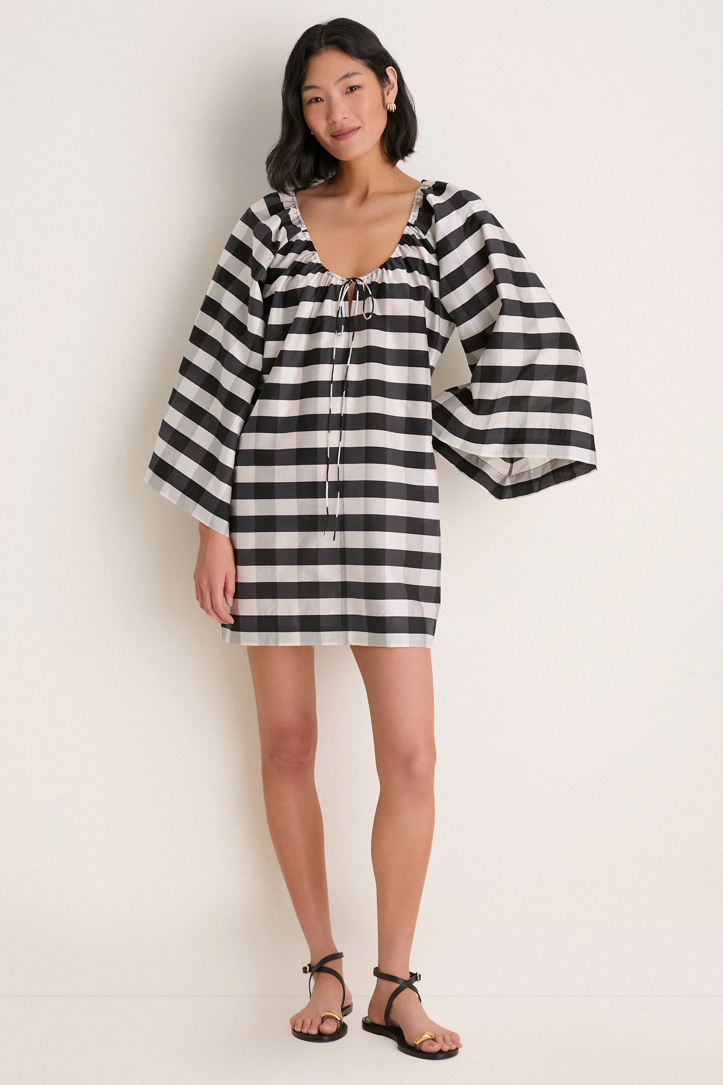 Midnight Check Claudine Mini Dress