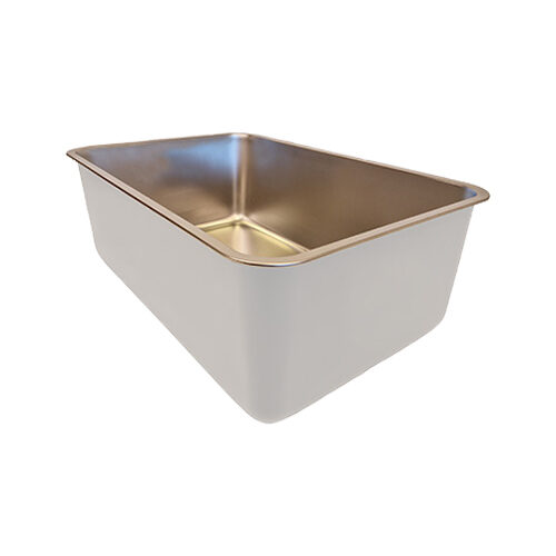Quapas! Stainless Steel Litter Tray - White