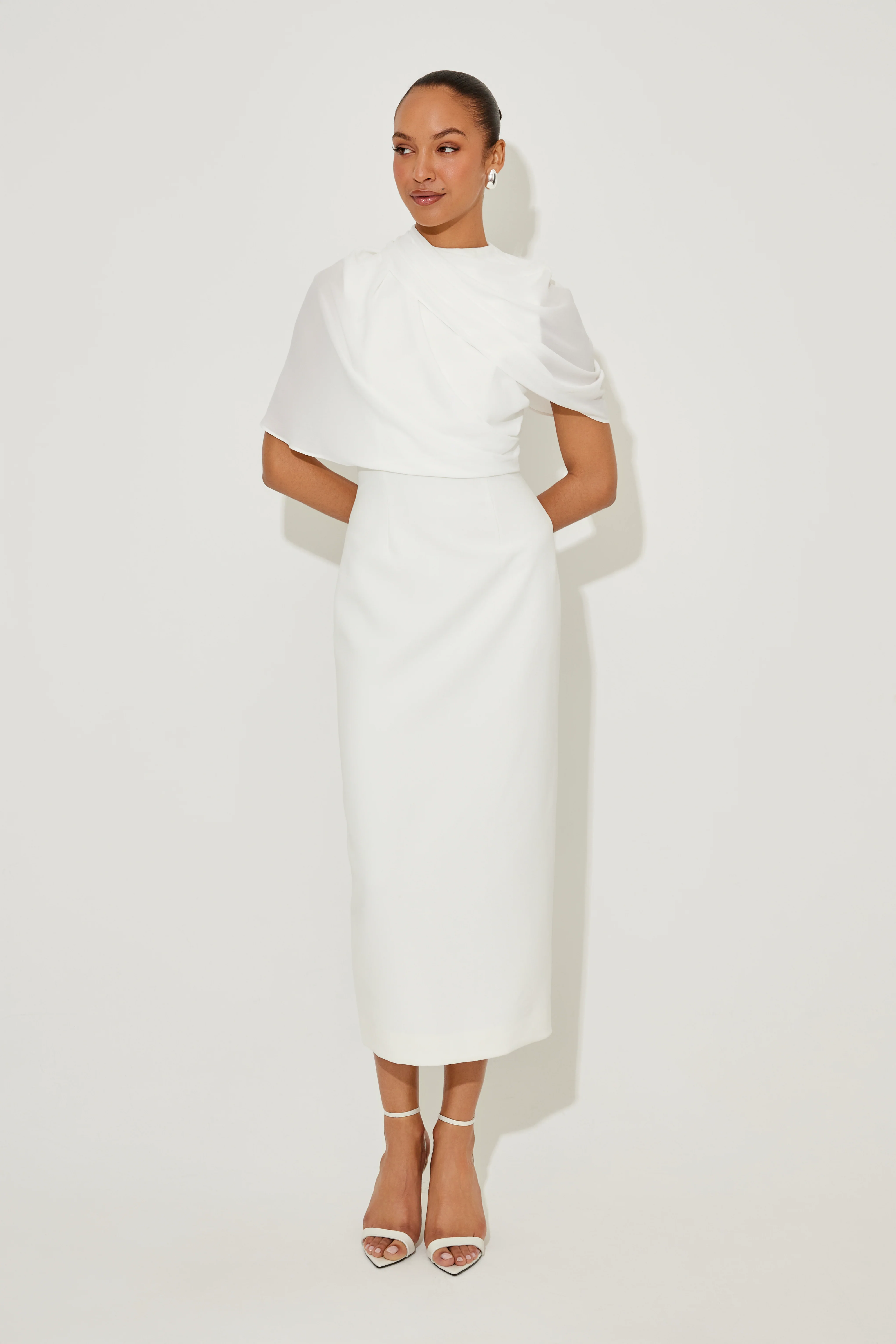 Gathered Midi Dress