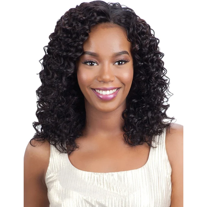 Model Model Nude Leaf Brazilian Virgin Remy 100% Human Hair Weave - DEEP WAVE 7 PCS (10-22
