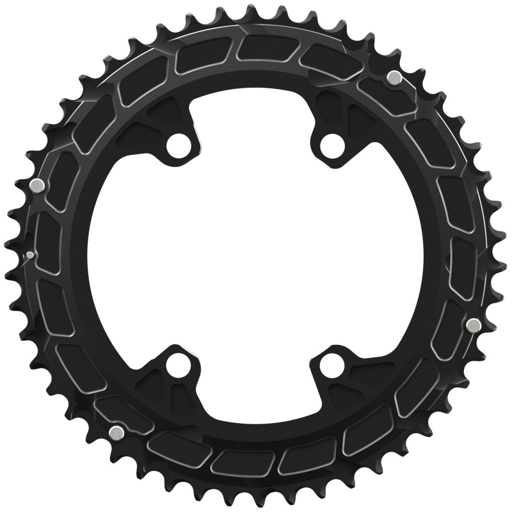 Rotor Chainring - BCD 110x4 | Round - Outside - black