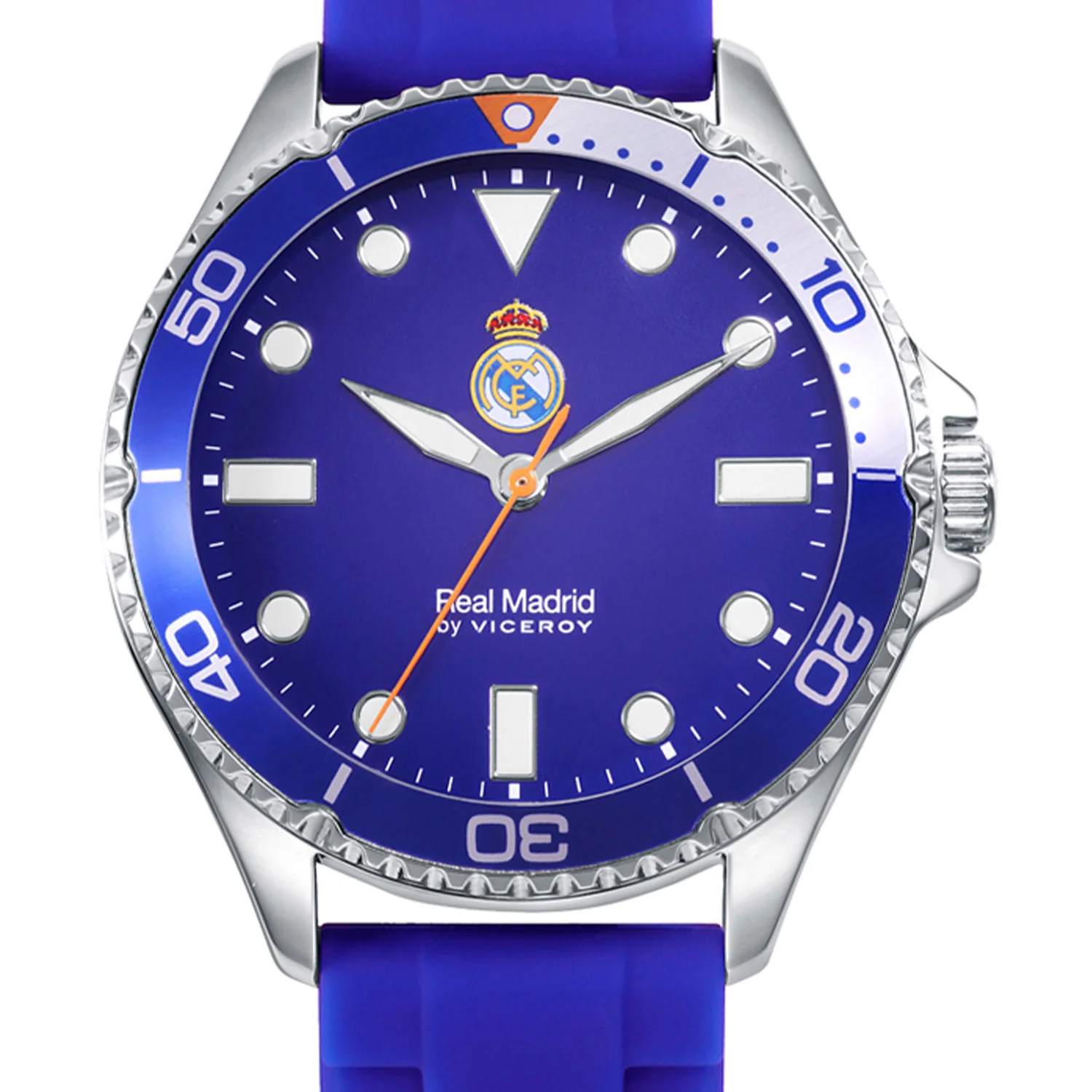 Men’s Steel Watch with Rubber Strap – Real Madrid