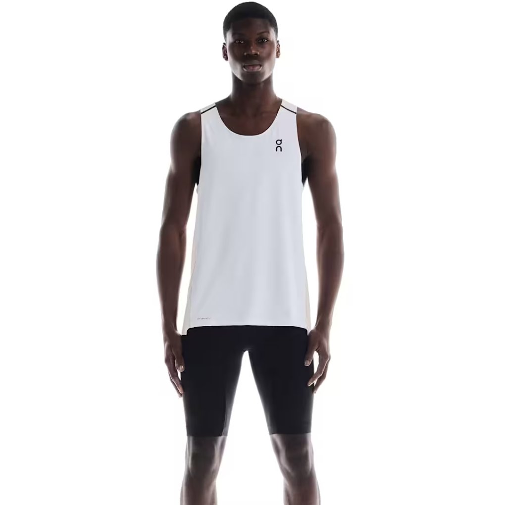 On Performance Tank Running Shirt Men - White | Silver
