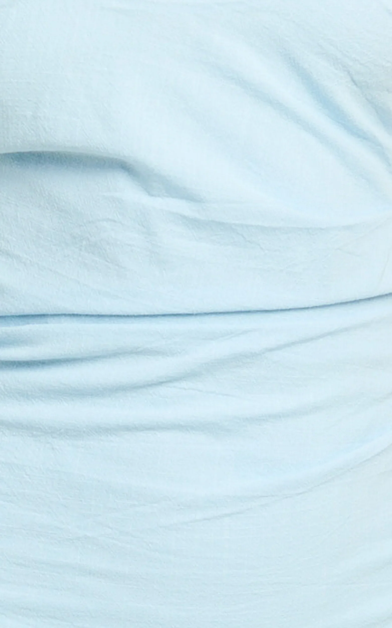 Murray Midi Dress - Deep U Halter Neck Dress in Pale Blue