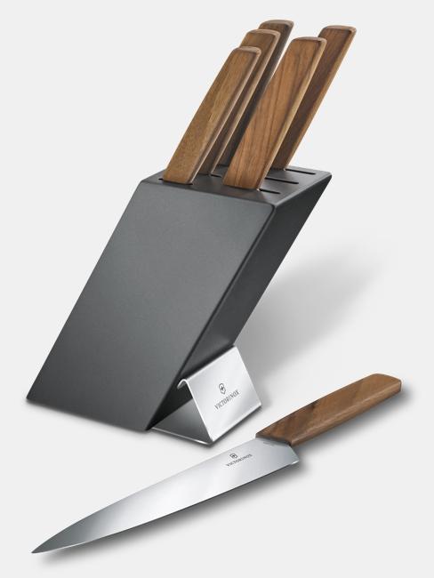 Modern Knife Block, 6 Pieces, 22 cm
